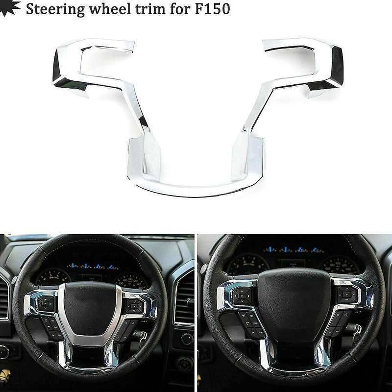 Car Steering Wheel Cover Frame & Dashboard Panel Cover Trim Kit for 2015-2020