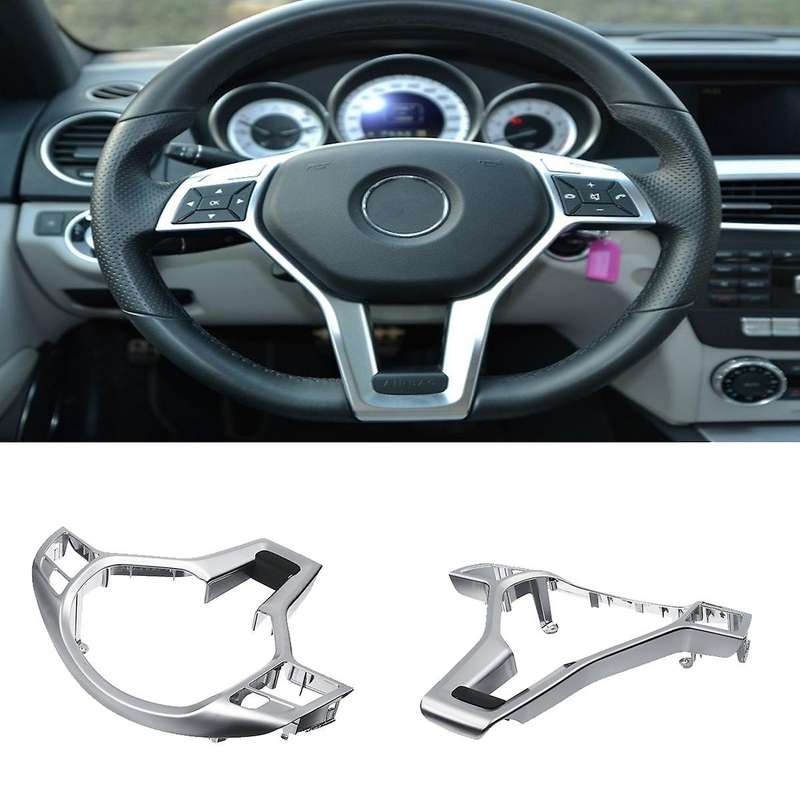 Car Steering Wheel Cover for A C E GLA CLA Class W176 W204 W212 X156 C117 Silver