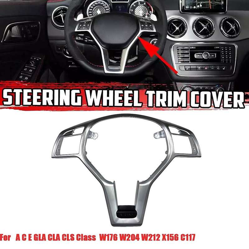 Car Steering Wheel Cover for A C E GLA CLA Class W176 W204 W212 X156 C117 Silver