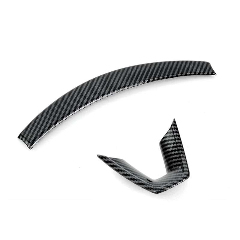 Car Steering Wheel Cover Trim Sticker Abs Carbon Fiber for 2024 Interior Accessories