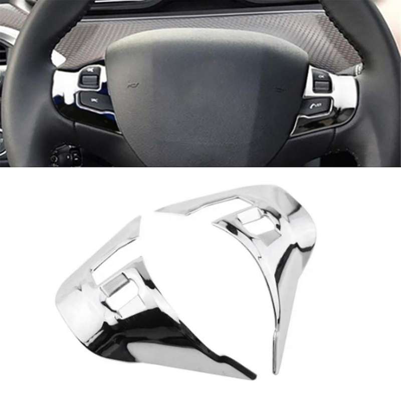 Car Steering Wheel Decoration Cover Trim Sticker for 208 2008 2014-2018 Car Interior Accessories