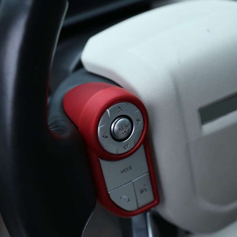 Car Steering Wheel Decor Frame Cover Trim for Sport, 5 Accessories (Button Style)