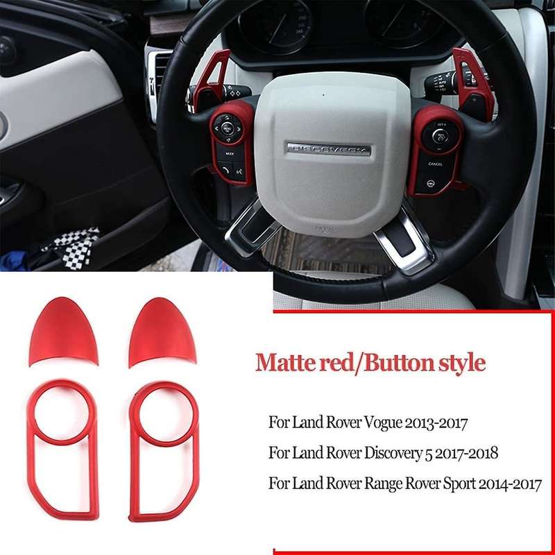 Car Steering Wheel Decor Frame Cover Trim for Sport, 5 Accessories (Button Style)