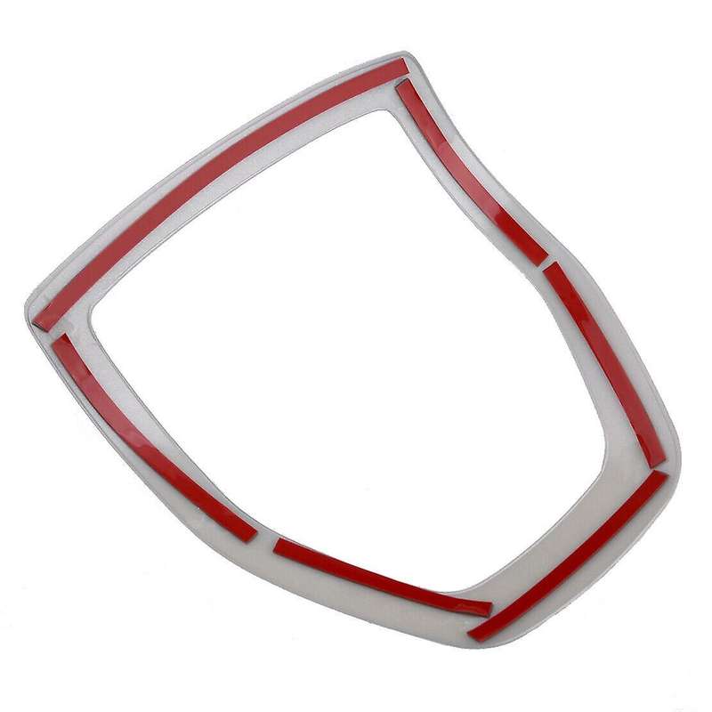 Car Steering Wheel Decoration Cover Trim Sticker for 2015 2016 2017 2018 2019, Silver