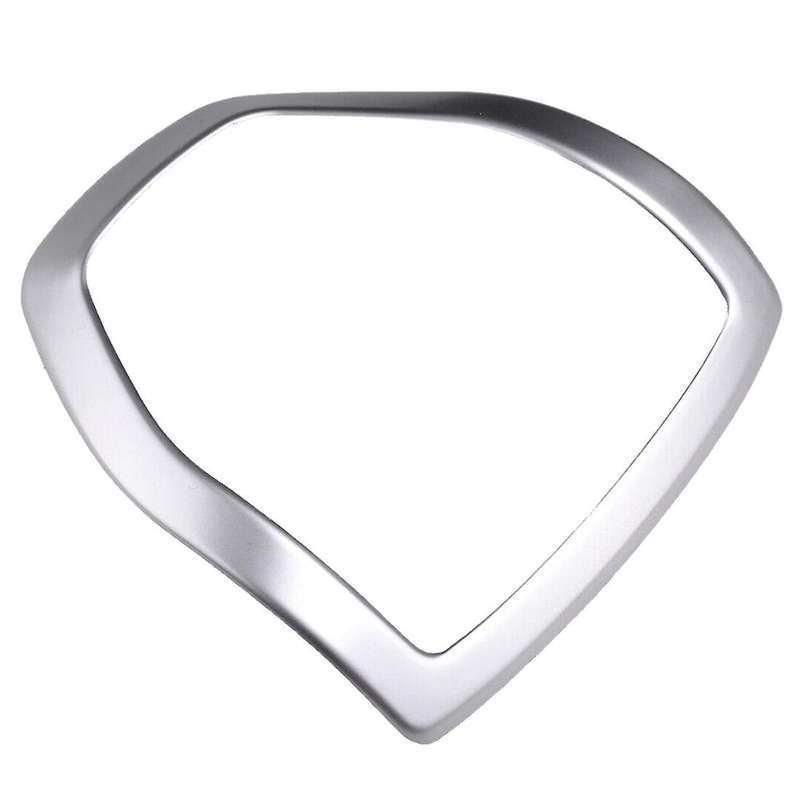 Car Steering Wheel Decoration Cover Trim Sticker for 2015 2016 2017 2018 2019, Silver