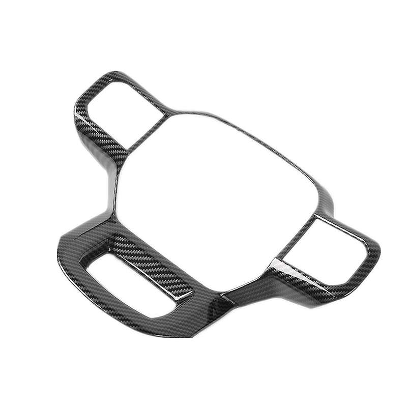 Car Steering Wheel Frame Overlay Cover ABS Trim for 2021 2022 Interior Accessories, Carbon Fiber Pat