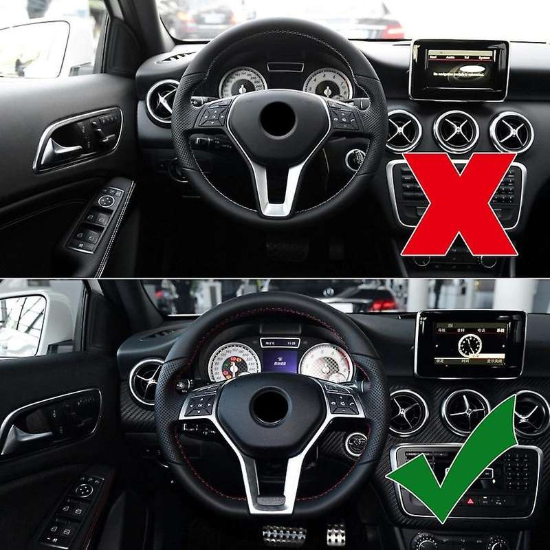 Car Steering Wheel Frame Trim Cover for - A C E GLA CLA Class W176 W204 W212 X156 C117 Silver