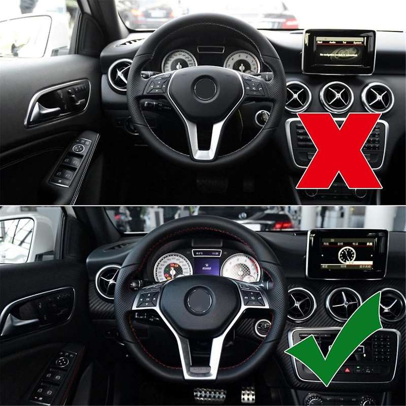 Car Steering Wheel Frame Trim Cover for a C E GLA CLA Class W176 W204 W212 X156 C117 Carbon Fiber