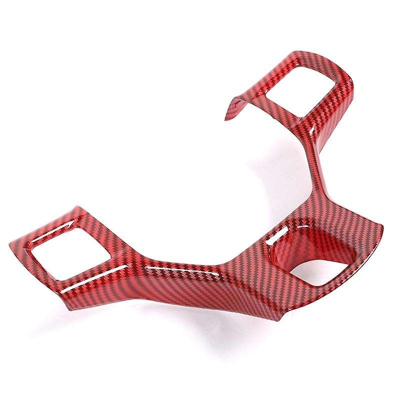 Car Steering Wheel Interior Cover Trim for RAM 1500 2500 3500 2010-2017 Accessories, Red Carbon Fibe