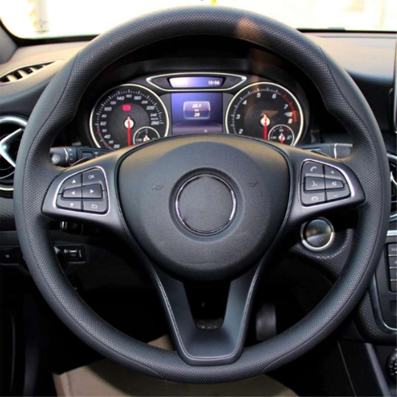 Car Steering Wheel Panel Cover for W176 W246 W205 W213 W218 W117 W292 W166 W447 W156 X253 W448 Blac