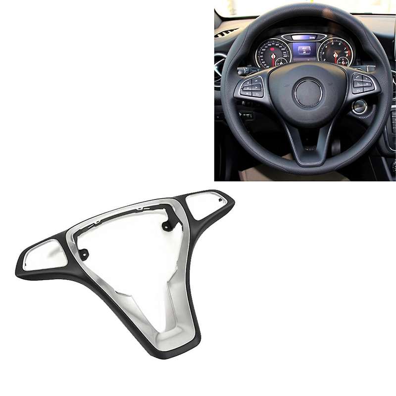 Car Steering Wheel Panel Cover for W176 W246 W205 W213 W218 W117 W292 W166 W447 W156 X253 W448 Blac