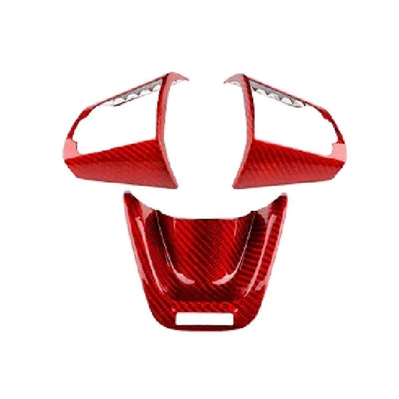 Car Steering Wheel Panel Real Hard Carbon Fiber Cover Interior Trim Accessories for 2018-2023