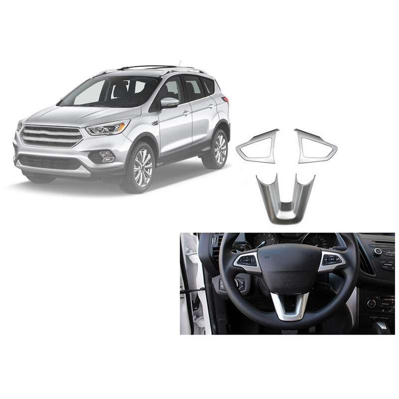 Car Steering Wheel Protection Cover Trim Sticker for Kuga Escape 2017 Accessories