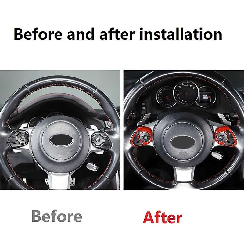 Car Steering Wheel Panel Decorative Frame Button Cover Trim for BRZ 86 2017-2021 Accessories, 3PCS