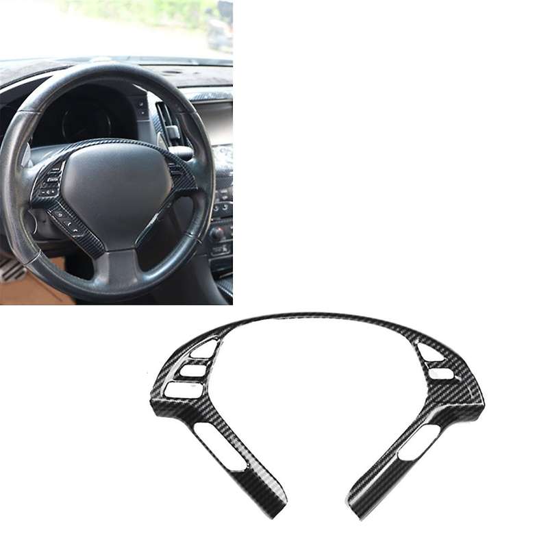 Car Steering Wheel Panel Decoration Cover Trim Moulding Sticker for G37 G25 Q40 Ex35 2010-2013 Abs C