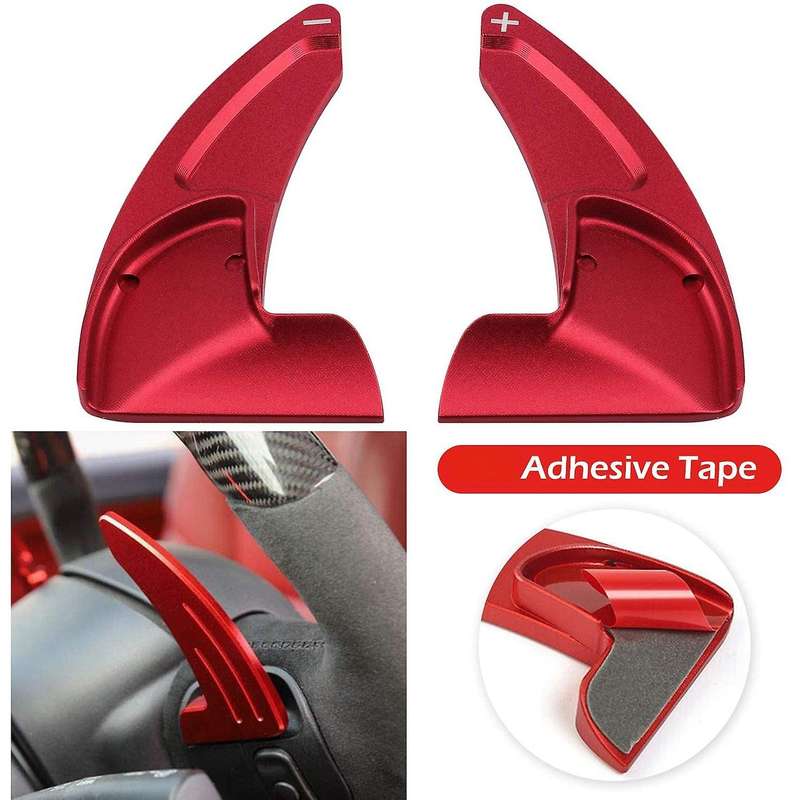 Car Steering Wheel Shift Paddle Extended Shifter Trim for Charger Grand 2014-2020 (Red)