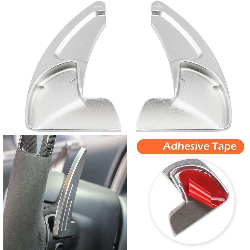 Car Steering Wheel Shift Paddle Extended Shifter Trim for Charger Grand 2014-2020, Silver