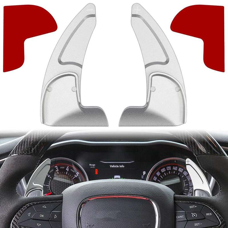 Car Steering Wheel Shift Paddle Extended Shifter Trim for Charger Grand 2014-2020, Silver