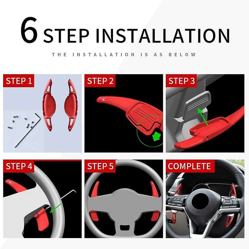 Car Steering Wheel Shift Paddle Extension for- 718 Spyder 918 Red