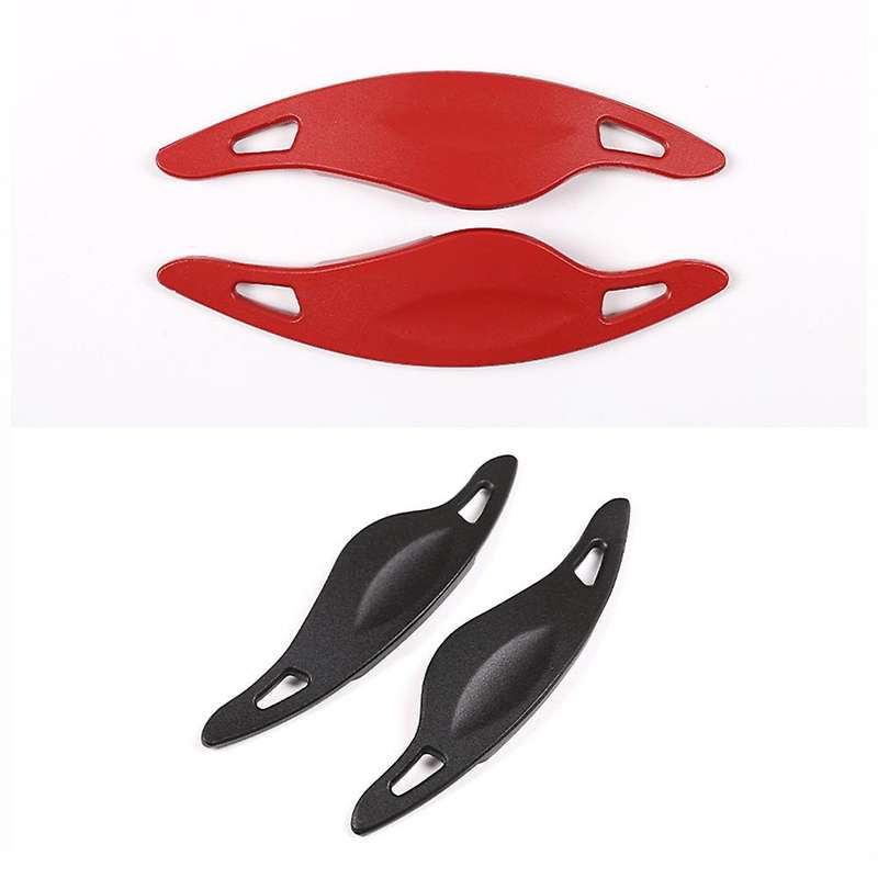 Car Steering Wheel Shift Paddle Decoration Trim Stickers for A90 2019-2022(Red)