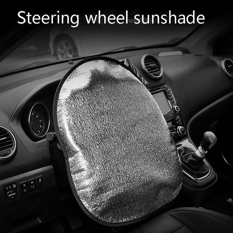 Car Steering Wheel Side Window Sunshade Pearl Cotton Steering Wheel Cover Sunscreen Insulation Elect