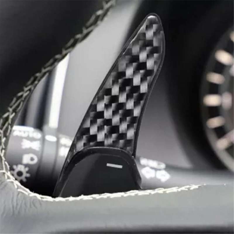 Car Steering Wheel Shifter Paddle Extension Sticker for Q50 Qx50 Qx55 Qx60 Q60 S Coupe Carbon Fiber