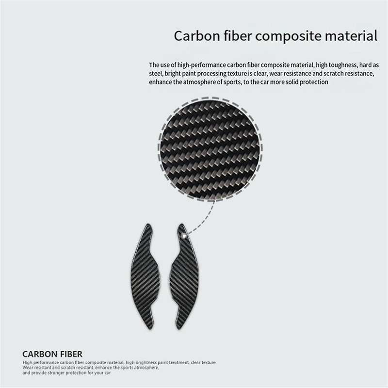 Car Steering Wheel Shifter Paddle Extension Sticker for Q50 Qx50 Qx55 Qx60 Q60 S Coupe Carbon Fiber