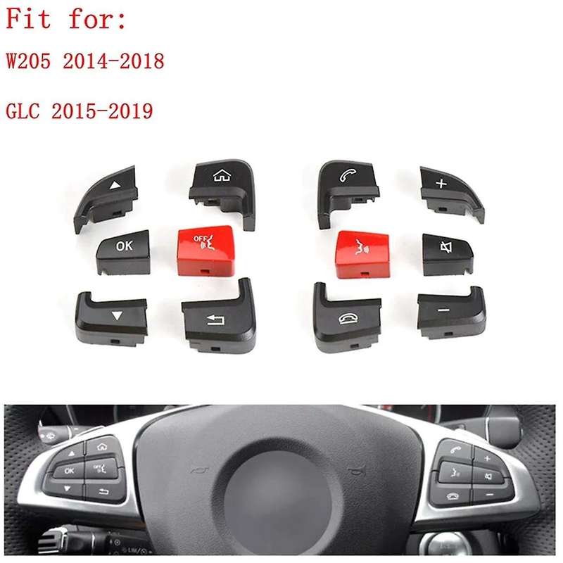 Car Steering Wheel Switch Button Cover Repair Kit for 2015-19 GLC 2014-18 W205 A0999050200,A0999050