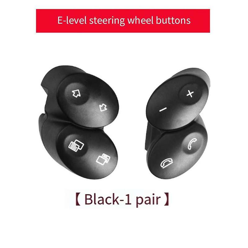 Car Steering Wheel Switch Control Button Trim Cover for W218 Class W211 E Class 2006-2008 Black
