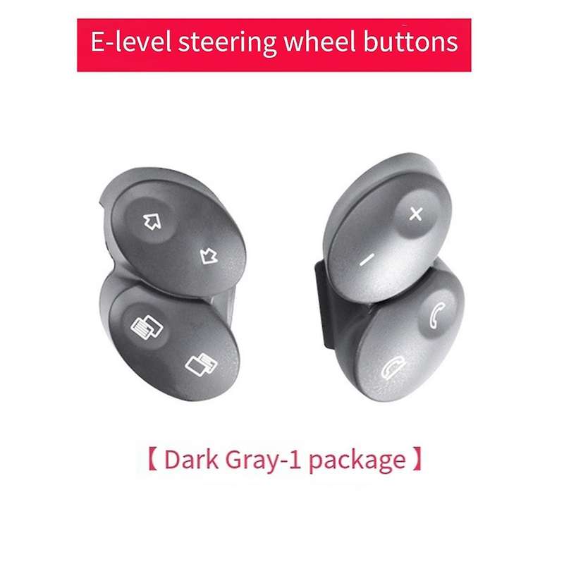 Car Steering Wheel Switch Control Button Trim Cover for W218 Class W211 E Class 2006-2008 Dark Gray