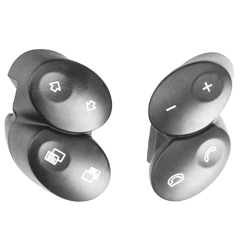 Car Steering Wheel Switch Control Button Trim Cover for W218 Class W211 E Class 2006-2008 Dark Gray
