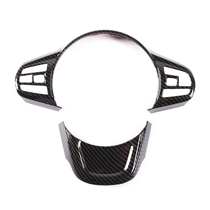 Car Steering Wheel Trim Cover Frame Stickers for MK5 A90 A91 2019-2022(Carbon Fiber Pattern)