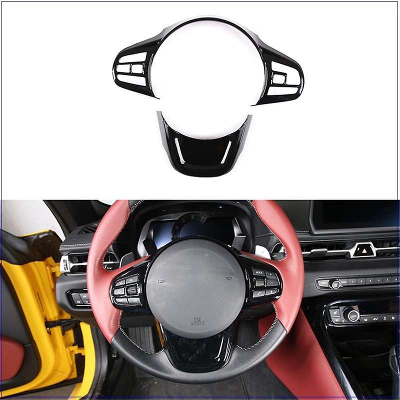 Car Steering Wheel Trim Cover Frame Stickers for MK5 A90 A91 2019-2022(Red)