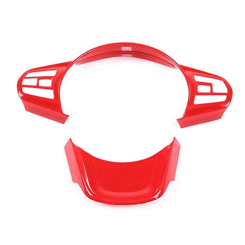 Car Steering Wheel Trim Cover Frame Stickers for MK5 A90 A91 2019-2022(Red)