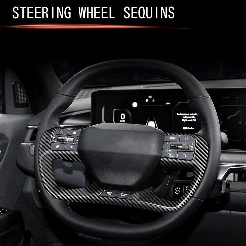 Car Steering Wheel Trim Cover Sticker for EV9 2023 2024 Steering Wheel Button Trim Interior Accessor