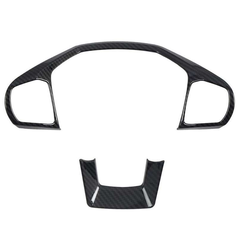 Car Steering Wheel Trim Panel Cover ABS Carbon Fiber for Explorer 2020-2023 Interior Accessories
