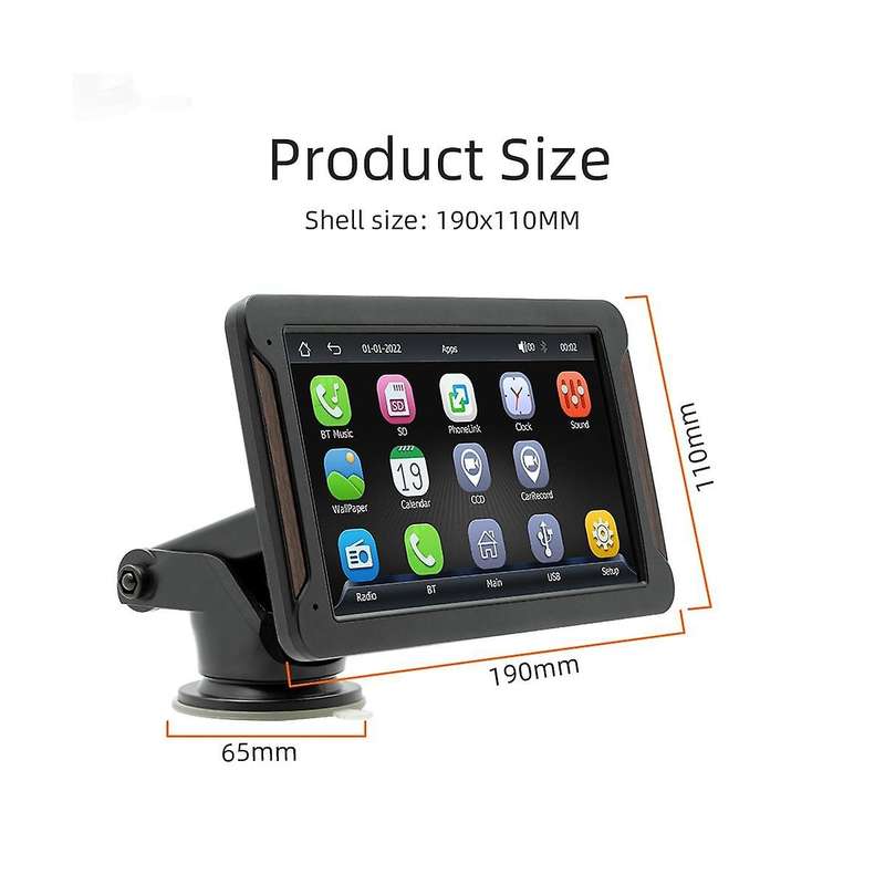 Car Stereo Wireless Carplay and Android Auto, 7 Inch Touchscreen Car Audio Bluetooth, Mirror Link