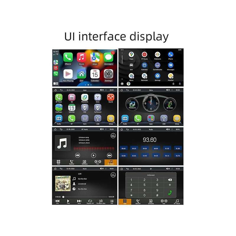 Car Stereo Wireless Carplay and Android Auto, 7 Inch Touchscreen Car Audio Bluetooth, Mirror Link