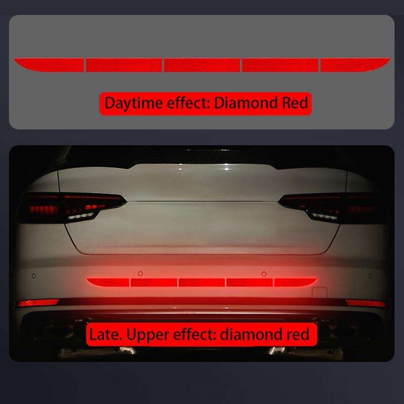 Car Sticker Reflective Warning Safety Tape Film Auto Strip Decoration Bumper Reflection Anti Collisi
