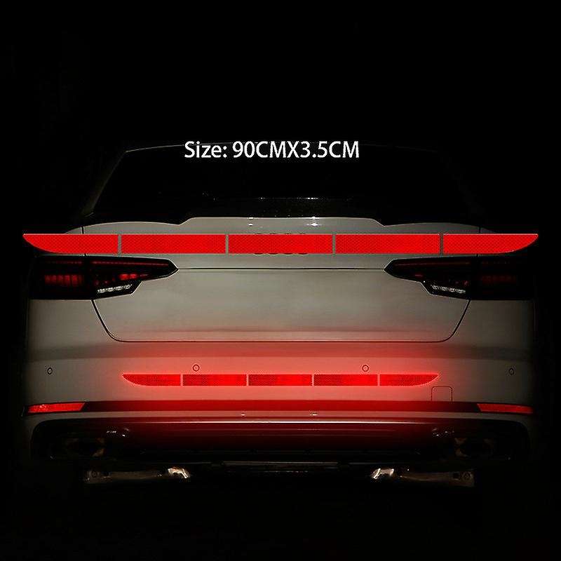 Car Sticker Reflective Warning Safety Tape Film Auto Strip Decoration Bumper Reflection Anti Collisi