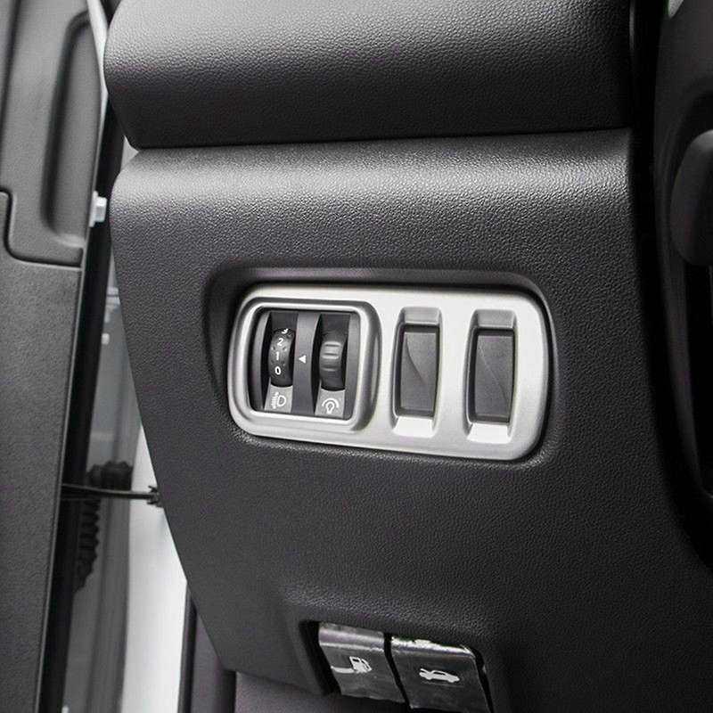 Car Stick Styling ABS Chrome Front Head Fog Light Switch Trim Frame Lamp Panel for Kadjar 2016-2019