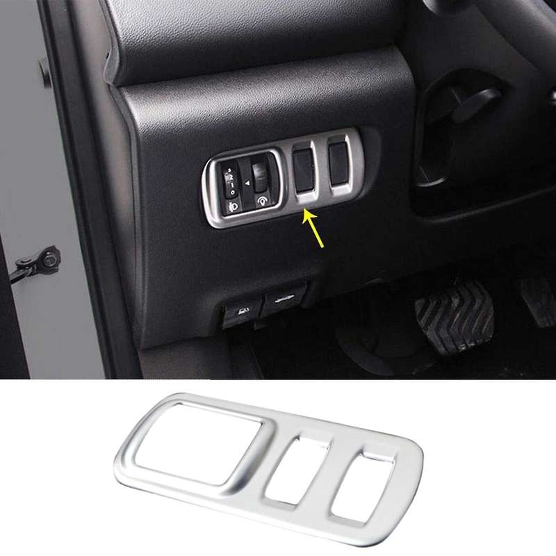Car Stick Styling ABS Chrome Front Head Fog Light Switch Trim Frame Lamp Panel for Kadjar 2016-2019