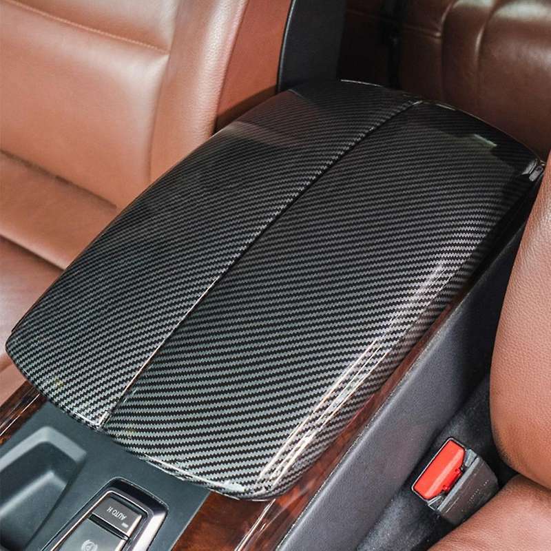 Car Storage Box Panel Cover Armrest Box Panel for X5 X6 E70 E71 Center Console Decoration Abs Snap