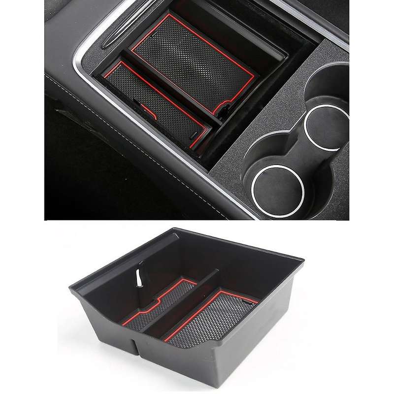 Car Storage Box for Model 3 Model Y 2021 Center Console Organizer Tray Armrest Cubby Drawer Box Acce