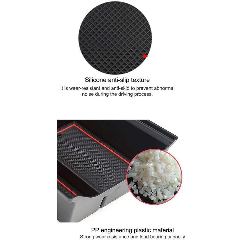 Car Storage Box for Model 3 Model Y 2021 Center Console Organizer Tray Armrest Cubby Drawer Box Acce
