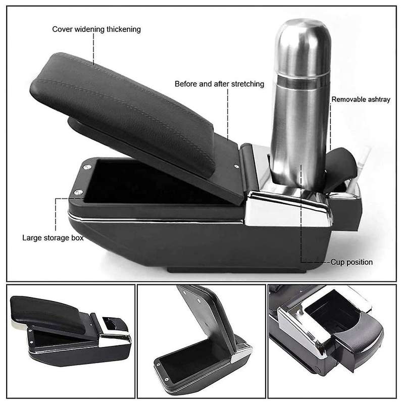 Car Storage Box Pu Leather Central Armrest Box for Swift 2005-2019 Interior Accessories