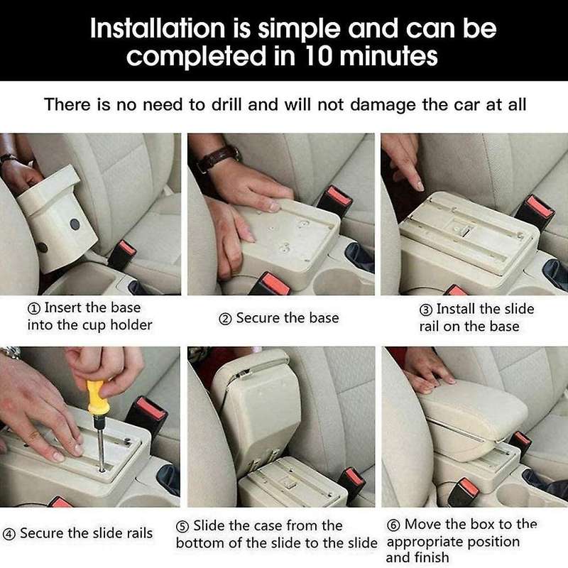 Car Storage Box Pu Leather Central Armrest Box for Swift 2005-2019 Interior Accessories
