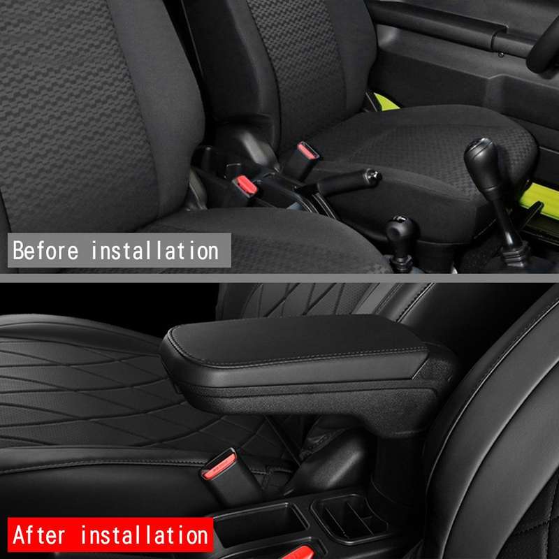 Car Storage Box, Pu Leather Central Armrest Box for Jimny Jb64w Jb74w 2020 2021 Interior Accessorie