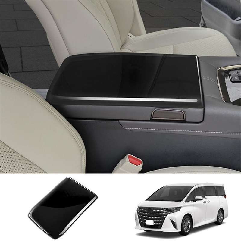 Car Stowing Tidying Armrest Box Panel Trim Cover for Alphard/vellfire 40 Series 2023+ Gloss Black