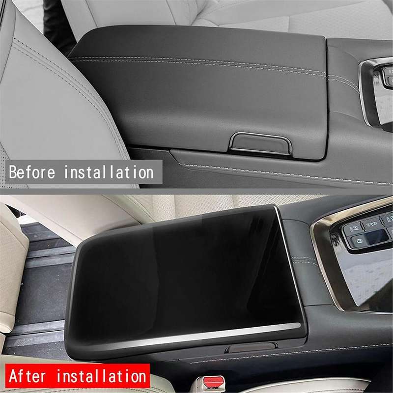 Car Stowing Tidying Armrest Box Panel Trim Cover for Alphard/vellfire 40 Series 2023+ Gloss Black